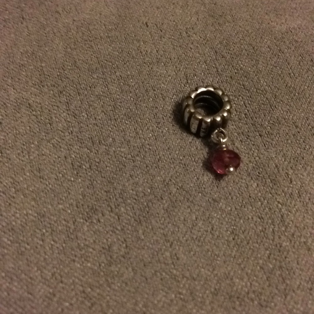 Silver PANDORA Charm Birthstone October.